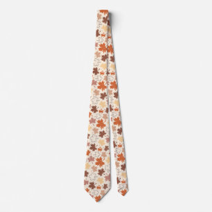 Thanksgivings day design, autumn natural leaves tie