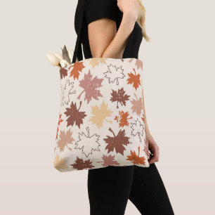 Thanksgivings day design, autumn natural leaves tote bag
