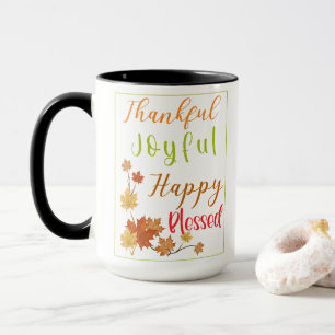 Thanksgivng Fall Season Gratitude Coffee or Tea Mug