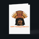 THANKSGIVUKAH INDIAN MENORAH MAN HOLIDAY CARD<br><div class="desc">THESE UNIQUE THANKSGIVUKAH ITEMS MAKE WONDERFUL HANUKKAH-THANKSGIVING GIFTS FOR 2013,  THE ONCE IN A LIFETIME Jewish AMERICAN PRESENT.</div>