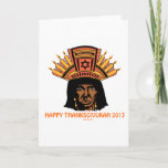 THANKSGIVUKAH INDIAN MENORAH MAN HOLIDAY CARD<br><div class="desc">THESE UNIQUE THANKSGIVUKAH ITEMS MAKE WONDERFUL HANUKKAH-THANKSGIVING GIFTS FOR 2013,  THE ONCE IN A LIFETIME Jewish AMERICAN PRESENT.</div>