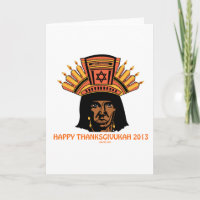 THANKSGIVUKAH INDIAN MENORAH MAN