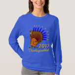 Thanksgivukkah 2013 Menurkey T-Shirt<br><div class="desc">Celebrate Thanksgivukkah 2013 with this classic menurkey t-shirt! Featuring a funny cartoon turkey with a menorah for a tail. A Hanukkah Thanksgiving will not occur for another 77, 000 years! So grab this great keepsake shirt for this once-in-a-lifetime-celebration. *Makes a great gift for Hanukkah AND Thanksgiving 2013 * Choose this...</div>