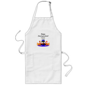 Thanksgivukkah Apron Funny Wine Toasting Turkeys