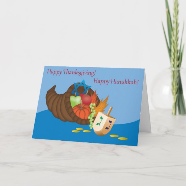 Thanksgivukkah Card (Thanksgiving and Hanukkah) 4 (Front)