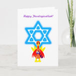 Thanksgivukkah Funny Turkey w Wine Invitations<br><div class="desc">A humourous original c.a.teresa illustration greeting card or invitation of a turkey pouring a glass of kosher wine with beautiful Star of David background. The perfect card to celebrate the combination of Thanksgiving and Hanukkah which will be falling together this year. These colourful festive cards can also be customised on...</div>