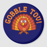 Thanksgivukkah Gobble Tov Turkey Magnet<br><div class="desc">Celebrate Thanksgivukkah 2013 with this classic Gobble Tov magnet! Featuring a funny yellow, orange, and brown cartoon turkey wearing a yamaka, and a Star of David necklace. A Hanukkah Thanksgiving will not occur for another 77, 000 years! So grab this great keepsake magnet for this once-in-a-lifetime-celebration. *Makes a perfect funny...</div>