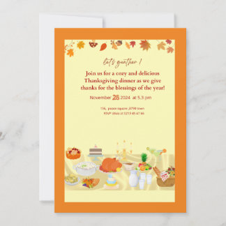 thanksguiving invitation card