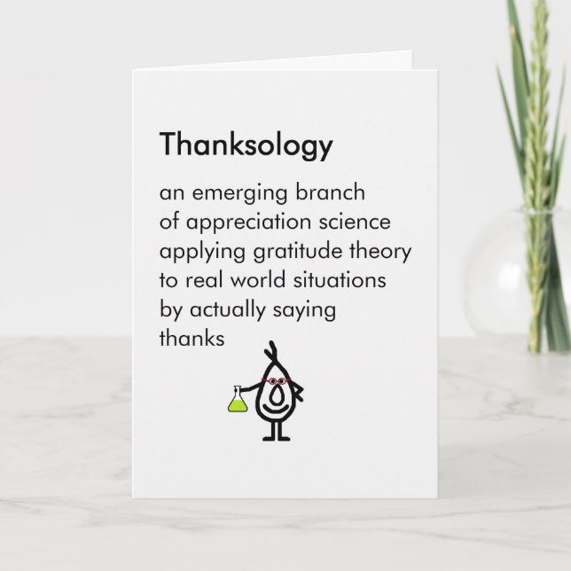 Thanksology A Funny Thank You Poem Card (Front)