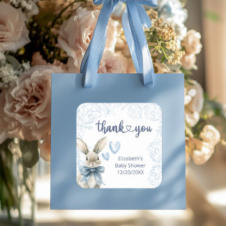 Thankyou Bunny Baby Shower  Square Sticker
