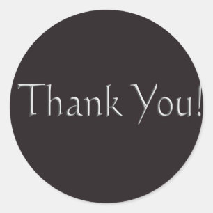 thankyou classic round sticker