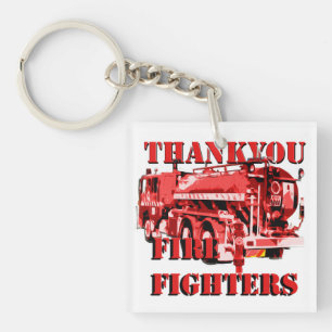Thankyou Fire Fighters Fire Truck Design, Key Ring