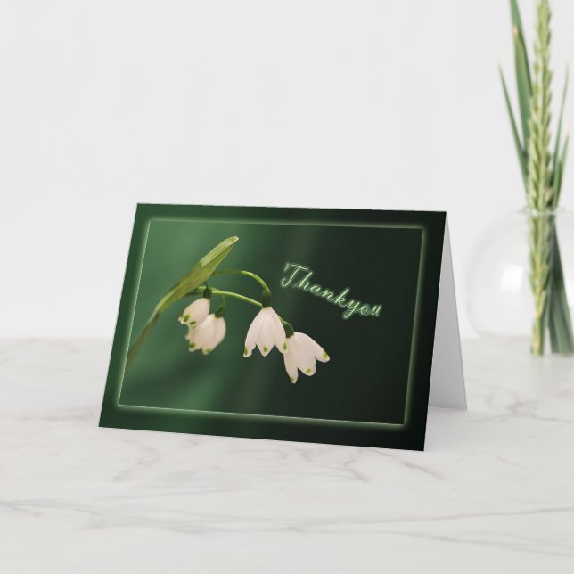 thankyou - snowdrops thank you card (Front)