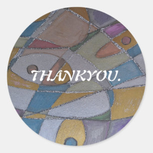 THANKYOU STICKERS BY ARTIST PAULA REILLY.