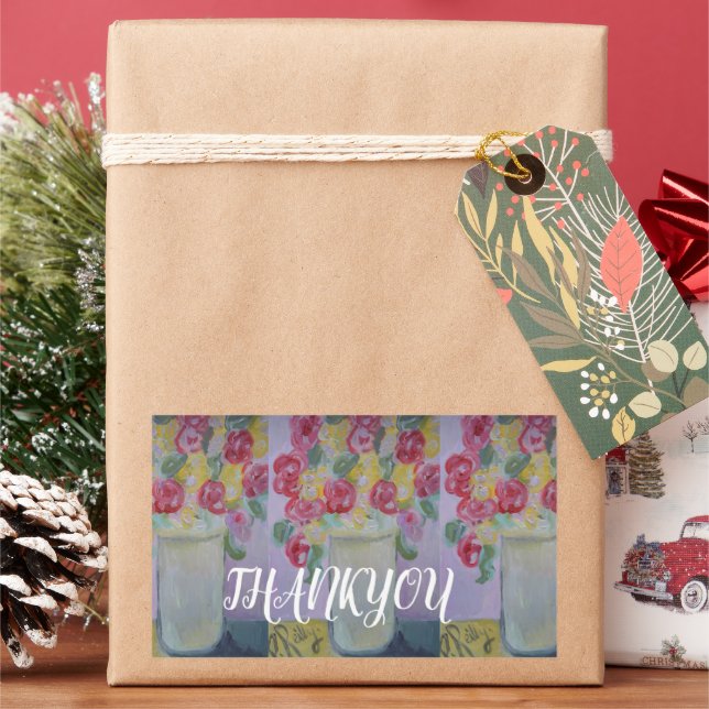 THANKYOU STICKERS BY ARTIST PAULA REILLY. (Holiday)