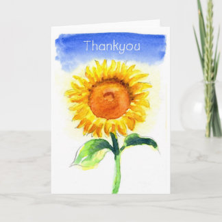 Thankyou sunflower card