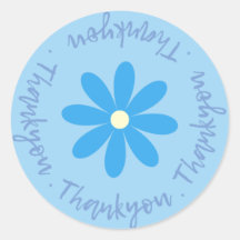 Thankyou With Flower Sticker