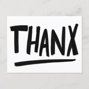 THANX Rough Brushstrokes Thank You CUSTOM Postcard