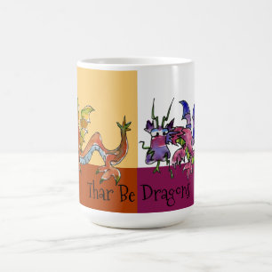 Thar Be Dragons Coffee Mug