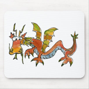Thar Be Dragons Mouse Mat