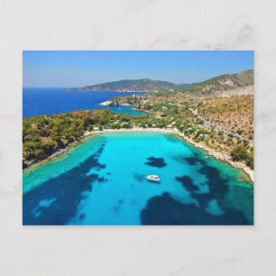 Thassos Island Kavala Greece Turquoise Water Blue Postcard