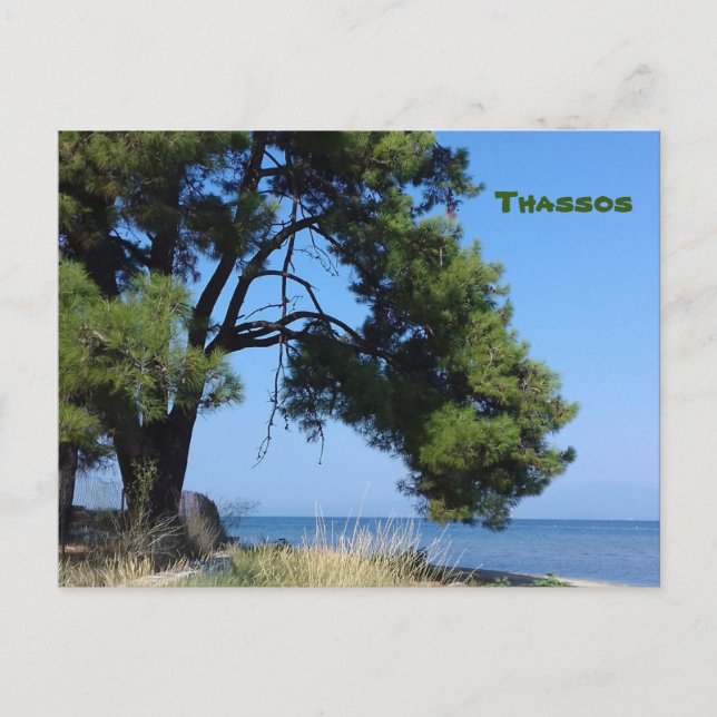 Thassos view from Skala Rachoni Postcard (Front)