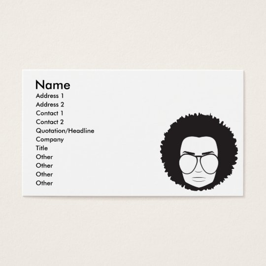 that 70s guy business card