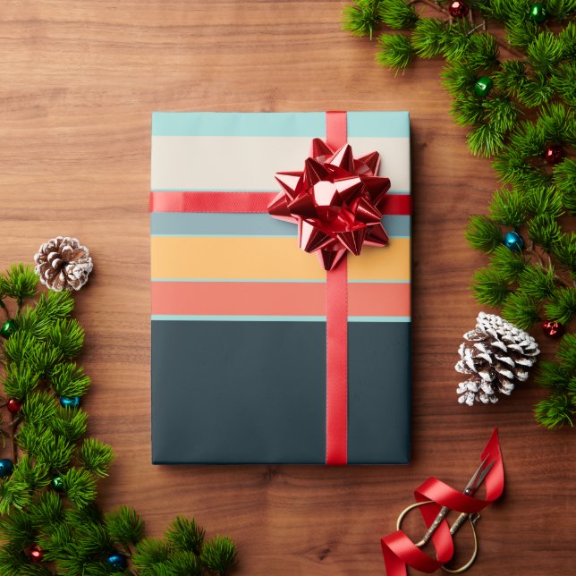 That 70s Retro vintage Vibes Wrapping Paper (Holiday Gift)