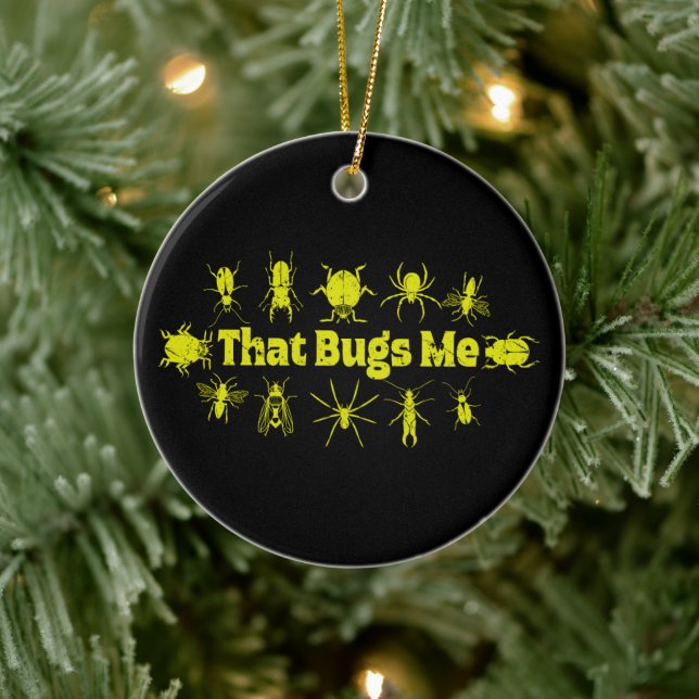 That Bugs Me Funny Distressed Insects Bugs Ceramic Tree Decoration (Tree)