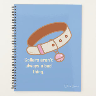 That Cat Life Cat Collar Blue with Name Planner