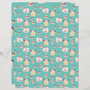 That Cat Life Scrapbooking Paper Cute Cat Pattern