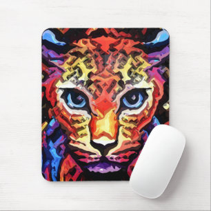 That Colorful Leopard Look  Mouse Mat