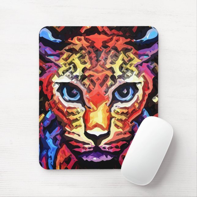 That Colorful Leopard Look  Mouse Mat (With Mouse)