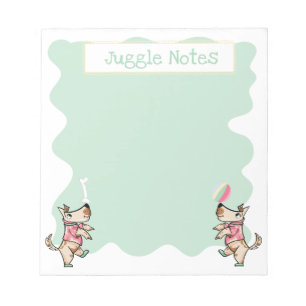 That Dog Life Dog Bone Ball Green Notepad