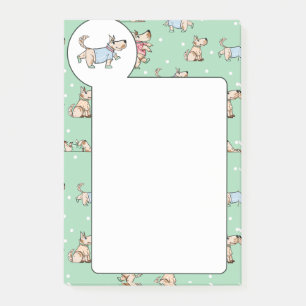 That Dog Life Green Dog Pattern Post-it Notes