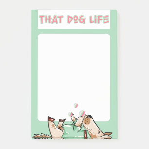 That Dog Life Green Dog Post-it Notes