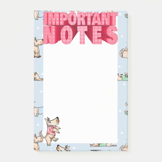 That Dog Life Important Notes Blue Pattern (Front)