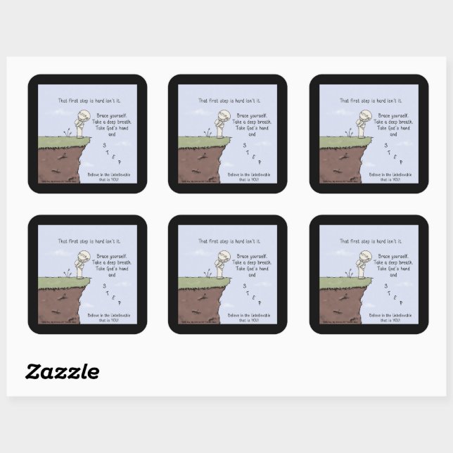 That First Step Square Sticker (Sheet)