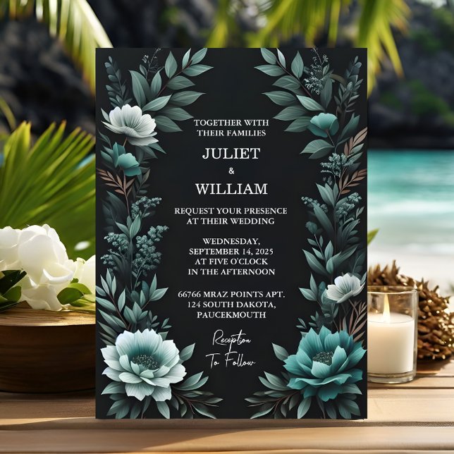 That Forest Nature Garden Plant Dark Green Wedding Invitation (Creator Uploaded)