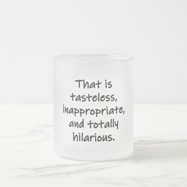 That is Tasteless Frosted Glass Coffee Mug (Center)