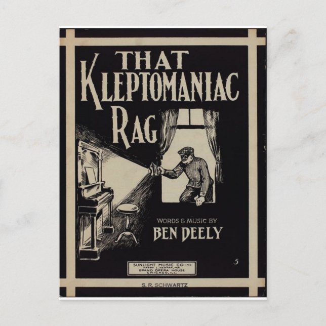That Kleptomaniac Rag Postcard (Front)