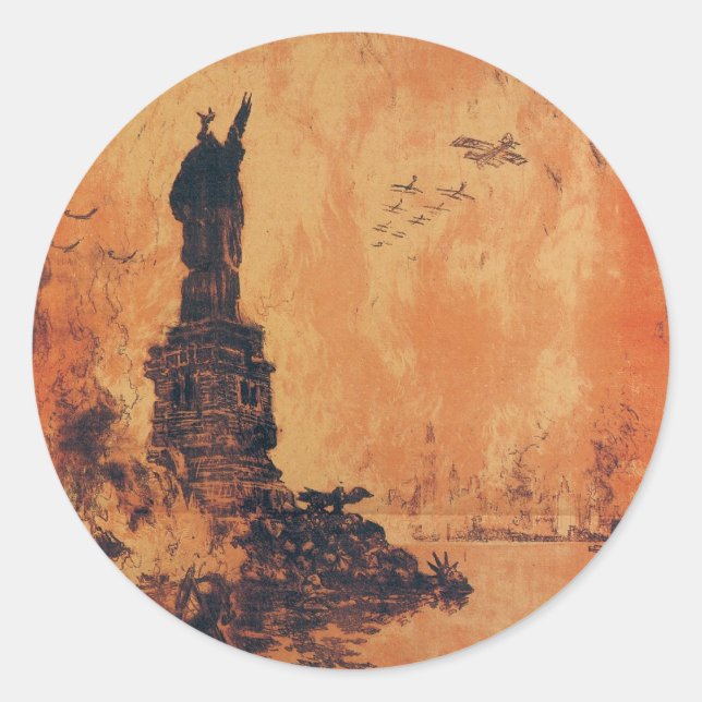 That Liberty Shall Not Perish From The Earth Classic Round Sticker (Front)