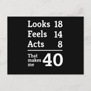 That Makes Me 40 Postcard