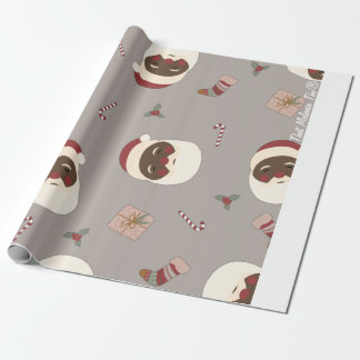 That Melanin Tho® Black Santa Vintage Christmas  Wrapping Paper