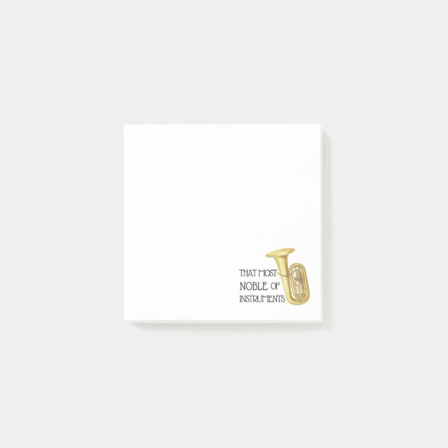 That Most Noble of Instruments - Tuba Post-it Notes (Front)