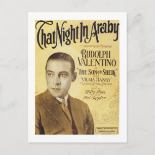 That Night in Araby Vintage Songbook Cover Postcard