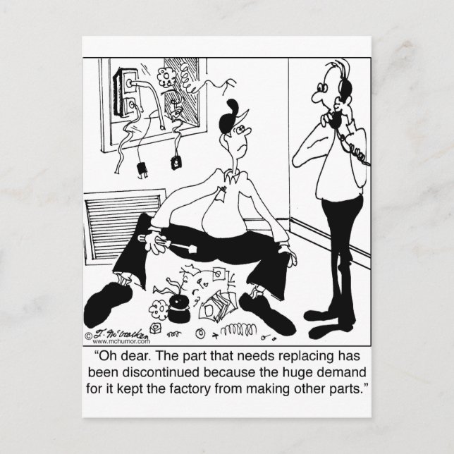 That Part’s Been Discontinued Postcard (Front)