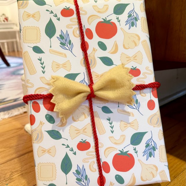 That’s Amore Classic Italian Pasta Shapes & Sauce Wrapping Paper Sheet (Creator Uploaded)