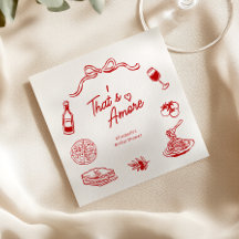 That’s Amore Coquette Italian Bridal Shower Paper