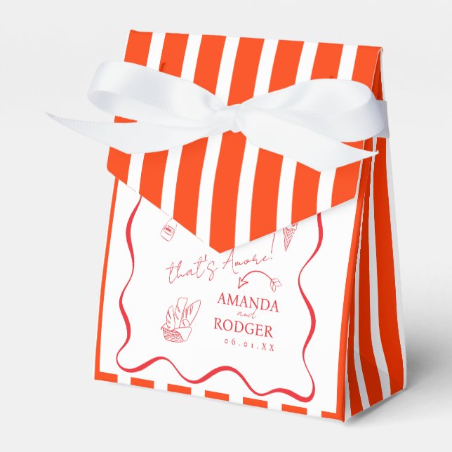 That’s Amore Italian Doodles Wedding Favour Box (Front Side)